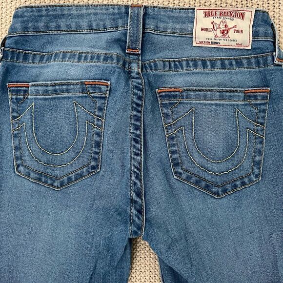 True religion blue skinny jeans womens size 27 D94 - Picture 9 of 9
